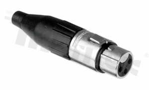 Connector XLR; female; plug; 15A; 133V; PIN: 3; 14AWG; 3-6.5mm; IP40