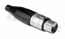 Connector XLR; female; plug; 15A; 133V; PIN: 3; 14AWG; 3-6.5mm; IP40