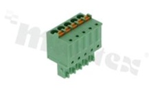 Listwa zaciskowa rozłączalna; w rastrze 3.81mm; 5-torowa; żeńska; na przewód 1.50mm2 (28-16AWG); kierunek wtykania równoległy do osi przewodów; z zaciskiem sprężynowym; styki z fosforobrązu; stalowa klatka; UL 300/8A TUV 250/12A