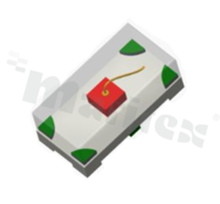 LED RF-OU0402TS-CE-B B00-D00; SMD; obudowa 0402; czerwona; 615-630nm; 8-100mcd/5mA; 1.7-2.4V; water clear; 140 stopni; 1.0x0.5x0.4mm