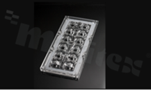 Soczewka do diod LED high power; mid power; kąt rozsyłu: asymetryczny ; ilość diod: 12; rozmiar: 173x71mm; wysokość: 8.9mm; rodzaj materiału: PMMA; silikon; sposób mocowania: śruby