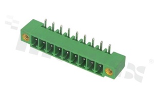 Pluggable terminal block; pitch 3.81mm; 9-ways; male; R/A pin header; closed type; with fixed screws; UL 300V/10A; TUV:300V/10.5A