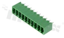 Listwa zaciskowa rozłączalna; w rastrze 3.50mm; 10-torowa; męska; pionowa; zabudowana; UL 300V/8A; TUV:250V/7A