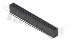 Pin Header; pitch 1.27mm; 2x25 pins; assembly: SMD; female; straight; pick&place pad
