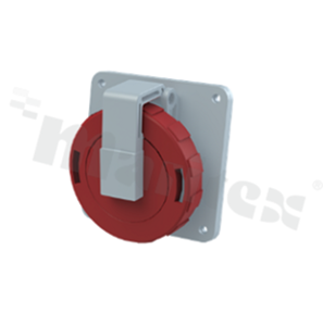 416RAU6W Panel mounted socket; series Tough&Safe