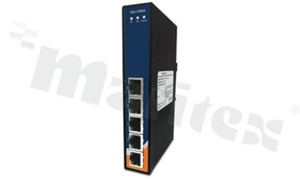 5-port 10/100Base Industrial Unmanaged Switch (-40C ~ +70C); supply 12-48V