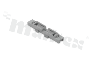 Adapter; montażowy; 1-torowy; do przelotowej złączki instalacyjnej z dźwignią; do mocowania śrubowego; szary; opakowanie 5 sztuk