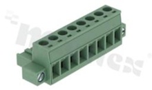 Listwa zaciskowa rozłączalna; w rastrze 5.08mm; 8-torowa; żeńska; na przewód 2.50mm2(28-12AWG); kierunek wtykania równoległy do osi przewodu; z zaczepem śrubowym; styki z fosforobrązu; mosiężna klatka przewodu; UL 300V/20A TUV:320V/20A