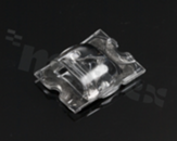 Soczewka do diod LED high power; kąt rozsyłu: asymetryczny ; ilość diod: 1; rozmiar: 20x16mm; wysokość: 5mm; rodzaj materiału: PMMA; sposób mocowania: taśma; kołek