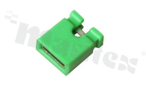 Mini-Jumper; height 6.0mm; pitch 2.54mm; open cover; green