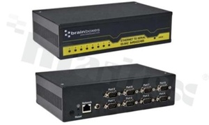 Przemysłowy serwer portów szeregowych; konwerter 8 x RS-422/485 do Ethernet; temp. pracy: 0+55 st.C; zasilanie 5...30VDC