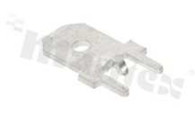 Konektor płaski; męski; 6.3mm; 0.8mm; pionowy; montaż: THT; cynowany