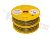 Przewód pojedynczy LGY/H05V-K; z wielodrutową miedzianą żyłą; żółty/czarny; przekrój 0.50mm2; AWG 20; 500V; -40+105 st.C; 100m.