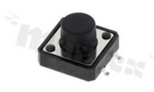 Przełącznik Tact Switch; SMD; wymiary korpusu 12.0x12.0; h=8.5mm; pionowy; o sile nacisku 260gf; przycisk okrągły
