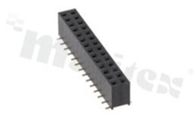 Listwa stykowa do PCB; w rastrze 2.54mm; 2x14 styków; montaż: SMD; żeńska; prosta; dwurzędowe 
