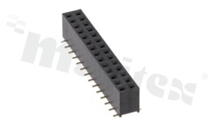 Pin Header; pitch 2.54mm; 2x14 pins; assembly: SMD; female; straight; double row