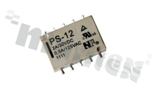 Electromagnetic relay; contact rating current 2A; coil voltage 3VDC; changeover contact (2C); coil power 140mW; 2A/30VDC; 0.5A/125VAC
