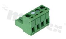 Pluggable terminal block; 5.08mm pitch; 4-ways; female; for wire 2.50mm2(28-12AWG); wire insertion direction same as plug-in direction; p.bronze contacts; brass cage; UL 300V/15A