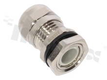 Cable gland PG07;nickel plated brass; PG07 2-5.0mm; Flat O-ring; with lock nut; for wrench 14