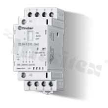 Module contractor; rated current 25A; coil voltage 24V AC/DC; 4 make contact (4PST); function Auto-On-Off; operation indicator + LED