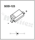Dioda Zenera; 3.3V; 5%; 350mW; -55+150 st.C; SMD; SOD123; AEC-Q100