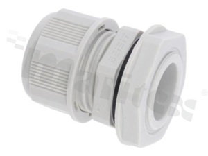 Cabel Gland PG13.5; nylon; PG13.5 5-9.00mm; Flat O-ring; with lock nut; grey; for wrench 24