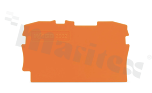 Ścianka końcowa/wewnętrzna; grubość 0.8mm; pomarańczowa, montaż zatrzaskowy