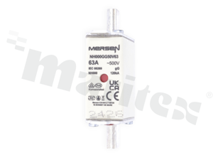 Bezpiecznik NH000, gG, 500VAC/250VDC, 63A, podwójny wskaźnik