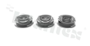 Soczewka do diod LED COB; kąt rozsyłu: 34 do 40 stopni FWHM; ilość diod: 1; rozmiar: okrąg 34.4mm; wysokość: 2.4mm; rodzaj materiału: PC; sposób mocowania: klej