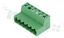 Pluggable terminal block; 5.08mm pitch; 6-ways; male; for wire 2.50mm2(28-12AWG); wire insertion direction same as plug-in direction; copper contacts; brass cage; UL 300V/15A