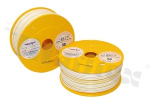 Single wire LGY/H05V-K; with copper multi-strand; white/yellow; cross section 2.50mm2; AWG 14; 500V; -40+105 deg.C; 50m.