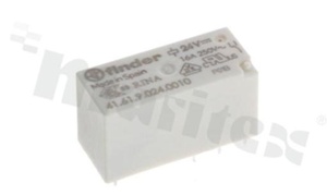 Przekaźnik elektromagnetyczny; prąd znamionowy 16A; napięcie cewki 24VDC; pojedynczy styk przełączny (1C); moc cewki 400 mW; 16A/30VDC; 16A/250VAC