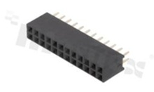 Pin Header; pitch 2.54mm; 2x12 pins; assembly: THT; female; straight; double row