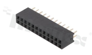 Listwa stykowa do PCB; w rastrze 2.54mm; 2x12 styków; montaż: THT; żeńska; prosta; dwurzędowe