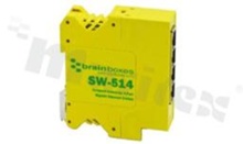 Industrial Unmanaged Gigabit Ethernet Switch; 4x 10/100/1000 Mb/s; operating temperature -40+80C; supply 5-30VDC; DIN Rail Mountable