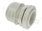 Dławnica kablowa PG21; nylonowa; PG21 9-16.0mm; szara; Flat O-ring; z nakrętką; na klucz 33