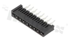 Non-ZIF connector for FFC/FPC; pitch 1.25mm; 16-contacts; THT; top entry