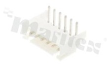 Header for PCB; pitch 2.50mm; 6-contacts; THT; male; side entry; 250V/3A