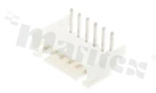 Header for PCB; pitch 2.50mm; 6-contacts; THT; male; side entry; 250V/3A