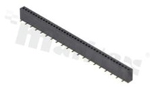 Pin Header; pitch 1.27mm; 1x40 pins; assembly: SMD; female; straight; single row