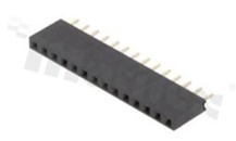 Listwa stykowa do PCB; w rastrze 2.54 mm; 1x14 styków; montaż: THT; żeńska; prosta; jednorzędowe