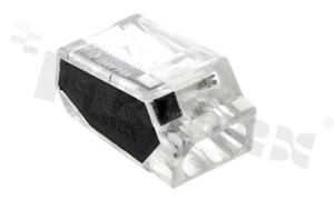 Szybkozłączka instalacyjna; raster 3.5 mm; 2-torowa; zacisk sprężynowy przekrój przewodu 0.5-2.5mm2; UL:15A/600V; VDE:24A/450V