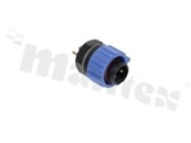 Plug C091D series, 6 pins, male, straight, field installable (screw), for wire 4-6mm2, solder, contact plating: silver plated, IP67