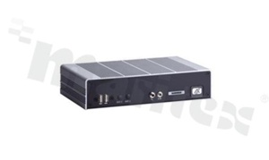 Industrial Fanless BoxComputer; IntelCeleron J1900 2.0 GHz; 1x VGA; 1x HDMI; 2x Gigabit LAN; 1x mSATA; 1x SATA; 2xCOM; 4x USB; oper. temperature -20+60C; supply 12V