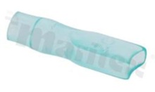 Insulation sleeve for flat connector 4.8mm; for wire OD=3.5mm;; L=22mm; W=5.8mm;; green