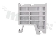 Holder for Din rail terminal block;grey; width 10mm; UL94V