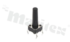 Tact Switch; THT; dimensions 6.0x6.0; h=15mm; vertical; operating force 250gf; button: round