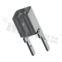 Female terminal; bottom entry; accepts tab 2.8-6.4x0.5-0.81mm; THT; tin-nickel plate