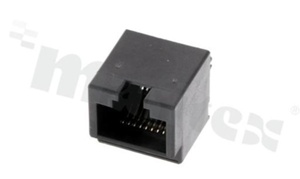 Gniazdo RJ45; 8-stykowe; montaż: THT; proste; gabaryt 8; styki złocone