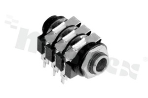 Connector: Jack 6.3mm; socket; female; ways: 3; angled 90st.; on panel mounting